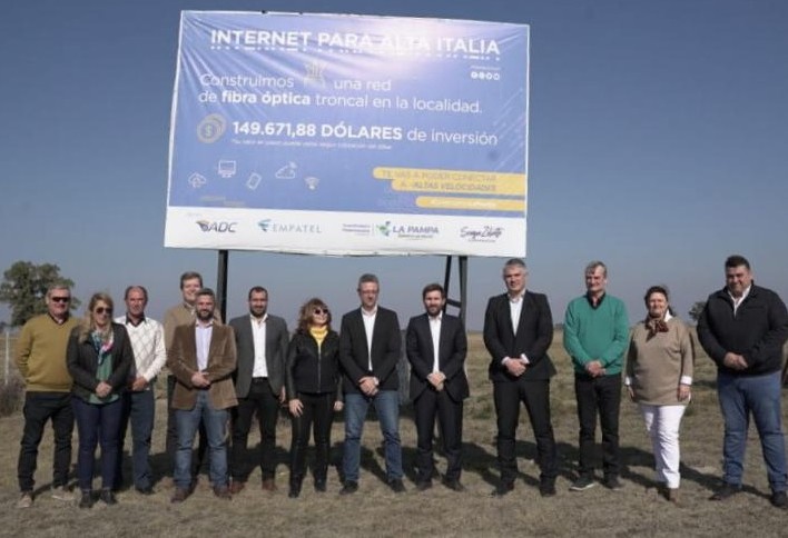 Se inauguró la red de fibra óptica en Alta Italia