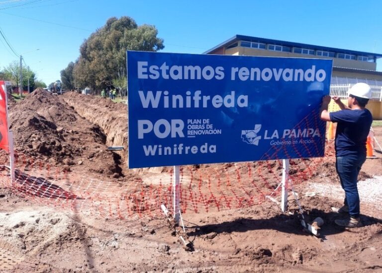 Winifreda: obra de cloacas avanza de acuerdo a los plazos previstos