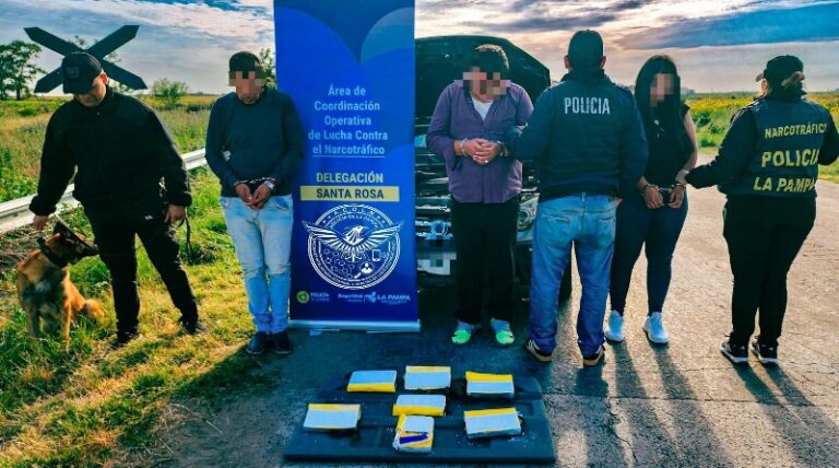 Secuestran casi 8 kilos de cocaína y desarticulan estructura de distribución en La Pampa